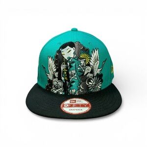 New Era 9FIFTY Tokidoki Snapback Cap Hat Katana Girl w/ Hoodie Crane Stork NWOT